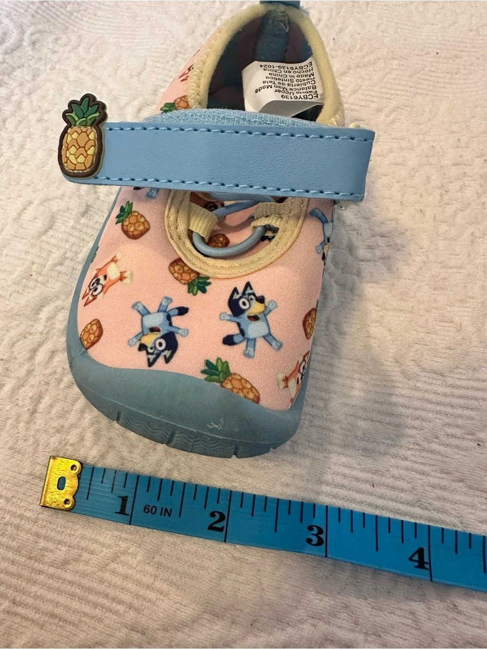 Ground Up Toddler Girl's Bluey Quick-Drying Water Shoes Toggle Lace 5/6 Moccasin
